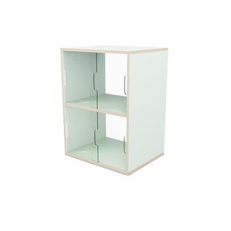 Fixa vitriinikaappi 2:2, plexiliukuovet ja -takaseinä, S36/46 cm
