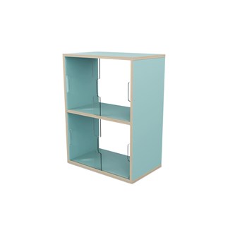 Fixa vitriinikaappi 2:2, plexiliukuovet ja -takaseinä, S36/46 cm