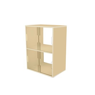 Fixa vitriinikaappi 2:2, plexiliukuovet ja -takaseinä, S36/46 cm