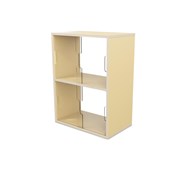 Fixa vitriinikaappi 2:2, plexiliukuovet ja -takaseinä, S36/46 cm