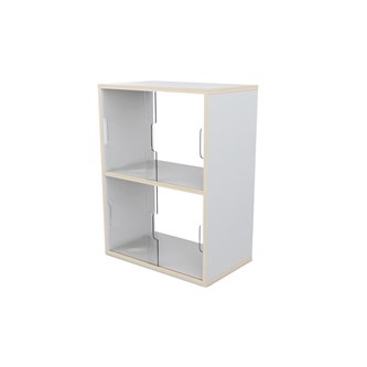 Fixa vitriinikaappi 2:2, plexiliukuovet ja -takaseinä, S36/46 cm