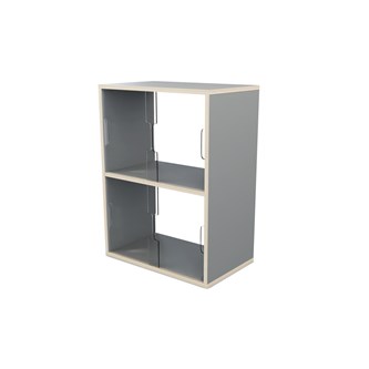 Fixa vitriinikaappi 2:2, plexiliukuovet ja -takaseinä, S36/46 cm