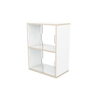 Fixa vitriinikaappi 2:2, plexiliukuovet ja -takaseinä, S36/46 cm