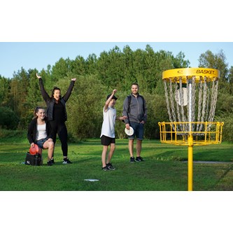 Frisbeegolfmaali Pro Basket Elite, maa-asennus