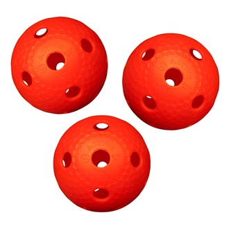 Salibandypallo, IFF-hyväksytty, punainen, 3 kpl