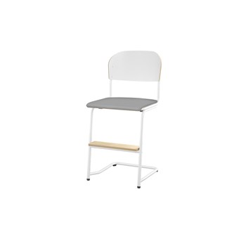 Matte FSC BX -tuoli IK 45/63 cm, iso istuin, valkoinen jalusta