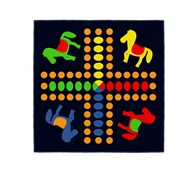 Ludo-matto, 100x100 cm