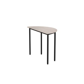 12:38 FSC BX Pöytä Akustik Optimal Laminat, puolipyöreä 120/60 cm, musta jalusta
