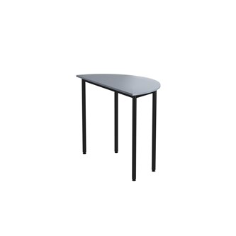 12:38 FSC BX Pöytä Akustik Optimal Laminat, puolipyöreä 120/60 cm, musta jalusta