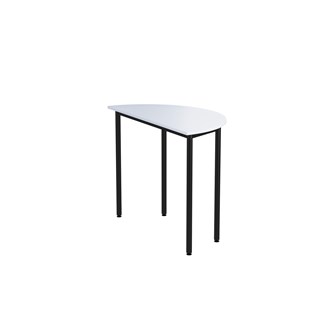 12:38 FSC BX Pöytä Akustik Optimal Laminat, puolipyöreä 120/60 cm, musta jalusta