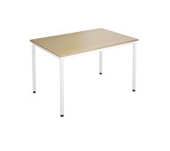 12:38 BX Pöytä Akustik Laminaatti, 120x80 cm, valkoinen jalusta