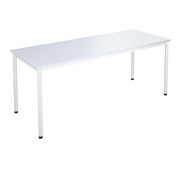 12:38 BX Pöytä Akustik Laminaatti, 180x70 cm, valkoinen jalusta