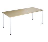 12:38 BX Pöytä Akustik Laminaatti, 180x80 cm, valkoinen jalusta