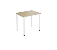 12:38 BX Pöytä Akustik Laminaatti, 80x60 cm, valkoinen jalusta