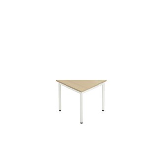 12:38 BX kolmiopöytä, 80x80x80 cm, suorat kulmat, valkoinen jalusta