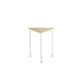 12:38 FSC BX kolmiopöytä, 80x80x80 cm, suorat kulmat, valkoinen jalusta