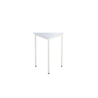 12:38 FSC BX kolmiopöytä, 80x80x80 cm, suorat kulmat, valkoinen jalusta