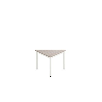 12:38 FSC BX kolmiopöytä, 80x80x80 cm, pyöreät kulmat, valkoinen jalusta