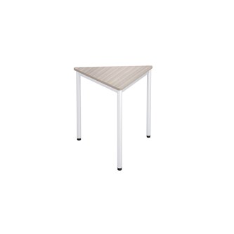 12:38 FSC BX kolmiopöytä, 80x80x80 cm, pyöreät kulmat, valkoinen jalusta