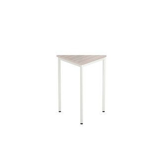 12:38 FSC BX kolmiopöytä, 80x80x80 cm, pyöreät kulmat, valkoinen jalusta