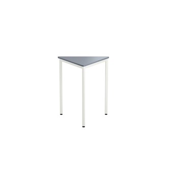 12:38 FSC BX kolmiopöytä, 80x80x80 cm, pyöreät kulmat, valkoinen jalusta