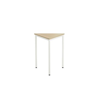 12:38 FSC BX kolmiopöytä, 80x80x80 cm, pyöreät kulmat, valkoinen jalusta