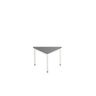 12:38 FSC BX kolmiopöytä, 80x80x80 cm, pyöreät kulmat, valkoinen jalusta