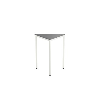 12:38 FSC BX kolmiopöytä, 80x80x80 cm, pyöreät kulmat, valkoinen jalusta