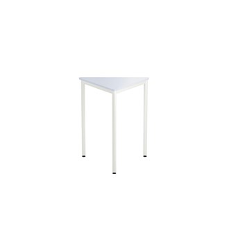 12:38 BX kolmiopöytä, 80x80x80 cm, pyöreät kulmat, valkoinen jalusta