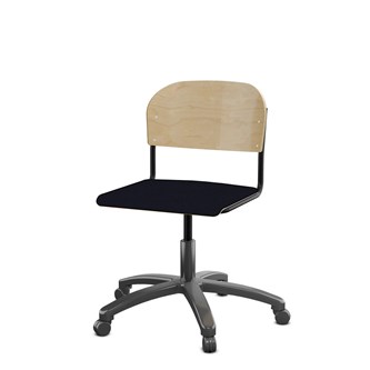 Matte FSC BX -tuoli kaasujousella, iso istuin, musta runko