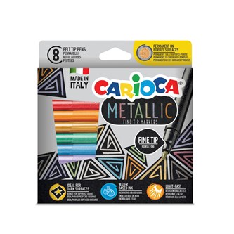 Kuitukärkikynä Carioca Metallic, 8 väriä