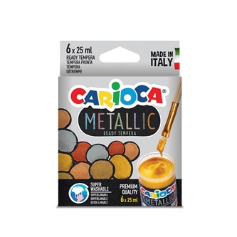 Metallivärit Carioca, 6 x 25 ml