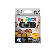 Metallivärit Carioca, 6 x 25 ml