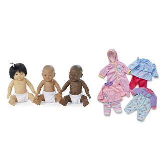 Etniset nuket ja vaatteet, 3 kpl