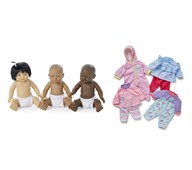 Etniset nuket ja vaatteet, 3 kpl