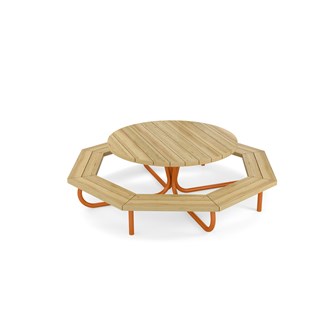 Rörvik piknik-pöytä, mäntyä, pyöreä ø120 K55 cm