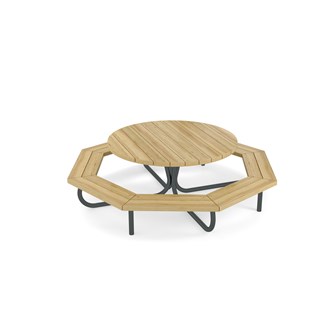 Rörvik piknik-pöytä, mäntyä, pyöreä ø120 K55 cm