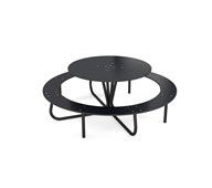 Rörvik piknik-pöytä, massiivilaminaattia, pyöreä ø120 K70 cm
