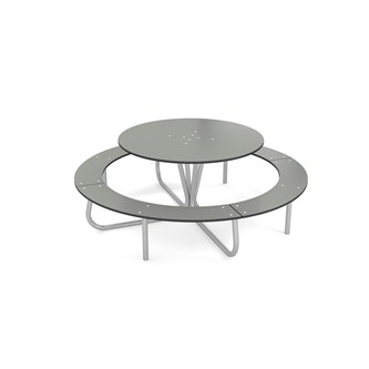 Rörvik piknik-pöytä, massiivilaminaattia, pyöreä ø120 K70 cm