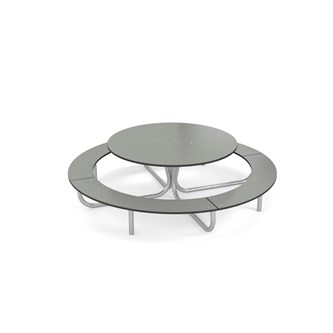 Rörvik piknik-pöytä, massiivilaminaattia, pyöreä ø120 K53 cm