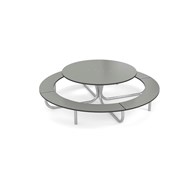 Rörvik piknik-pöytä, massiivilaminaattia, pyöreä ø120 K53 cm