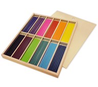 Värikynä, 12 väriä x 18 kpl ja puulaatikko