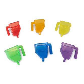 Suppilot, läpinäkyvät, 6 kpl