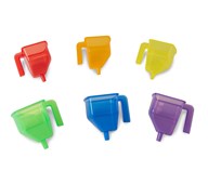 Suppilot, läpinäkyvät, 6 kpl