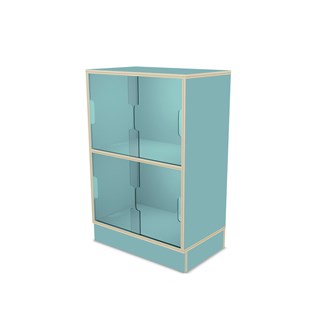 Fixa vitriinikaappi 2:2, sokkelilla, plexiliukuovet, S36/46 cm