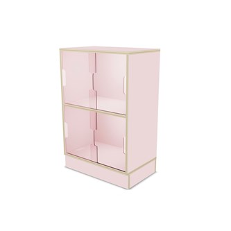 Fixa vitriinikaappi 2:2, sokkelilla, plexiliukuovet, S36/46 cm