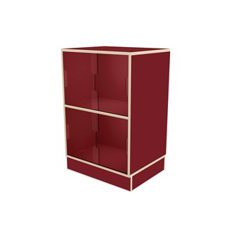 Fixa vitriinikaappi 2:2, sokkelilla, plexiliukuovet, S36/46 cm