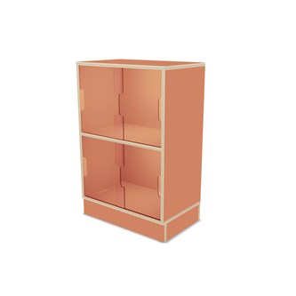 Fixa vitriinikaappi 2:2, sokkelilla, plexiliukuovet, S36/46 cm