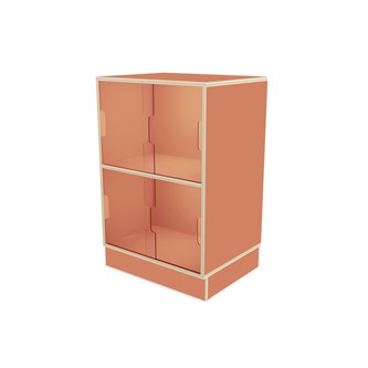 Fixa vitriinikaappi 2:2, sokkelilla, plexiliukuovet, S36/46 cm