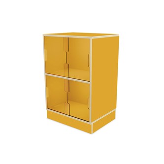 Fixa vitriinikaappi 2:2, sokkelilla, plexiliukuovet, S36/46 cm